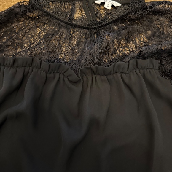 NWOT Reitmans Black Dress Duo Lot - Lace A-Line & Knit Sheer Puff Sleeve Tops - - Picture 10 of 13